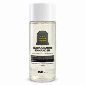Black Granite Enhancer Bottle tombstone black granite sealer