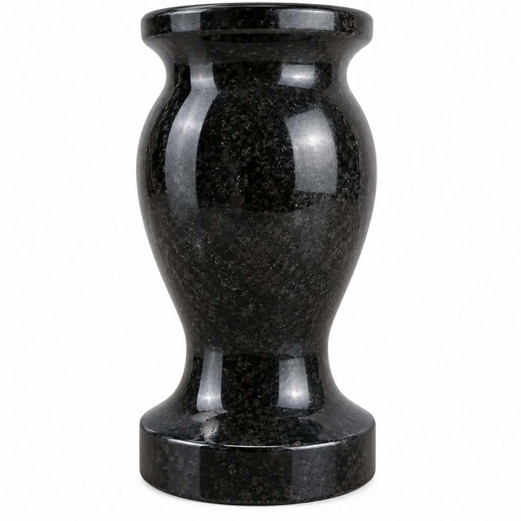 tombstone vase granite rustenburg black stone