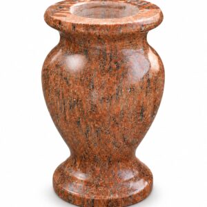 granite headstone vase red